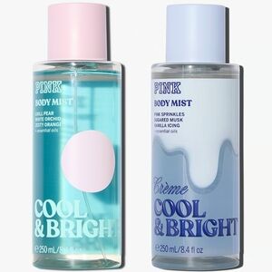 PINK Victoria's Secret Cool & Bright Classic & Crème Body Mist Set NEW